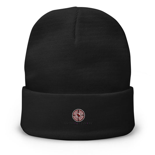 On Target Coffee Embroidered Beanie