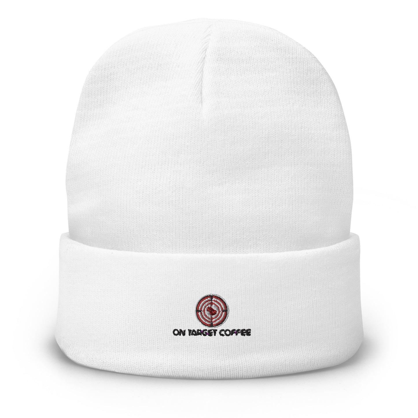 On Target Coffee Embroidered Beanie